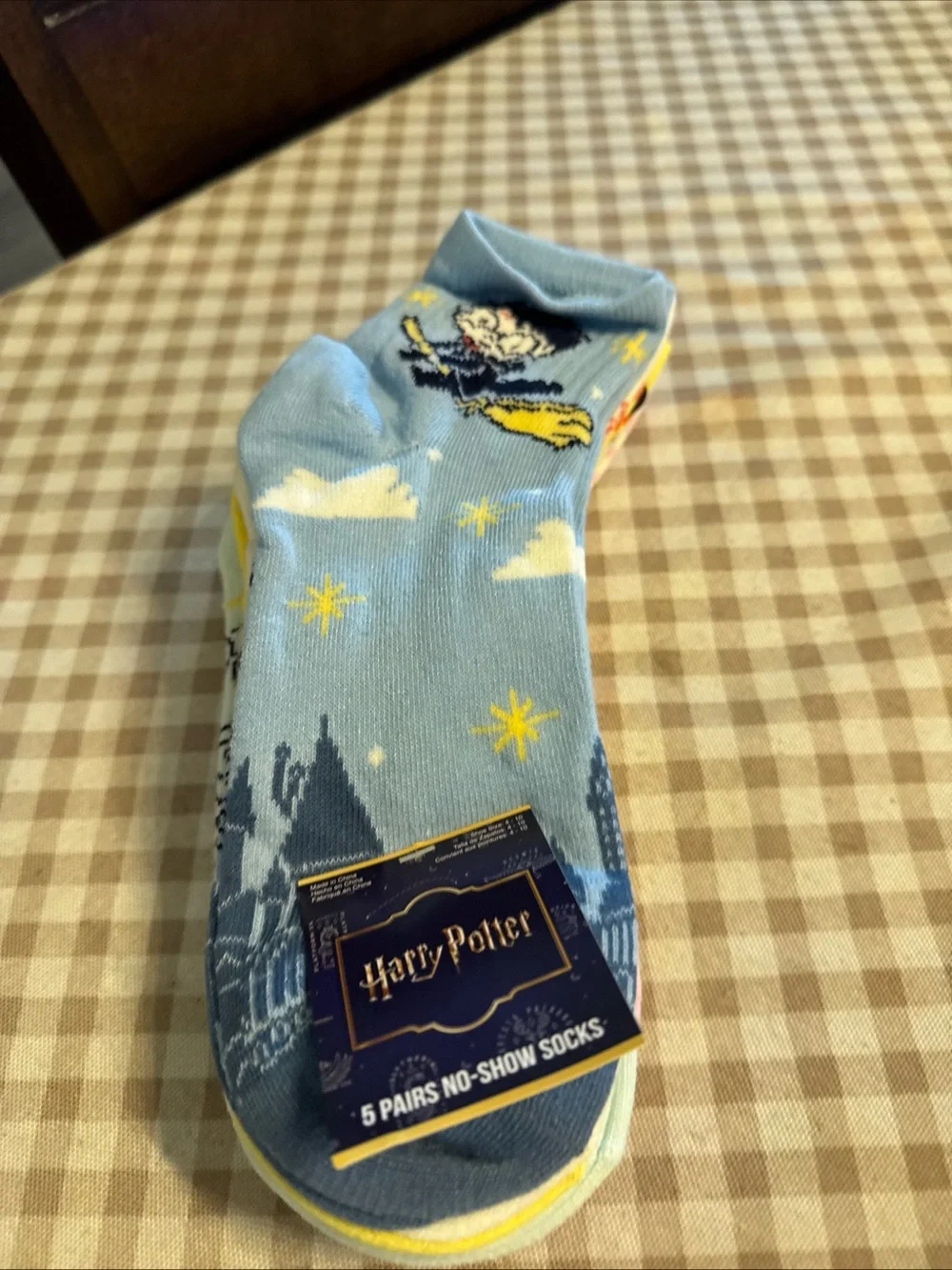 Harry Potter Blue crew Socks - Flying Scene